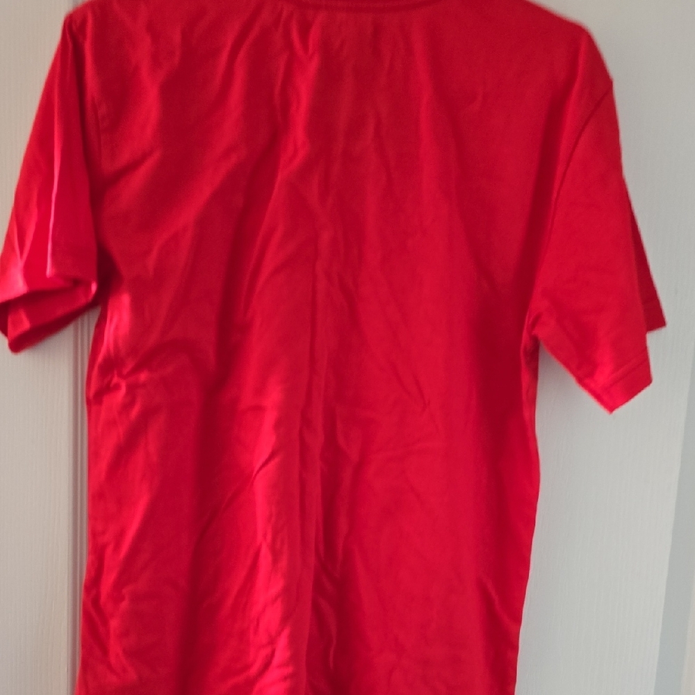 Adidas Red Short Sleeve Tee with Logo - Picture 3 of 3